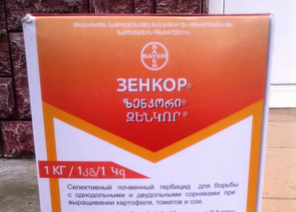 Гербицид Зенкор, фото коробки Гербицид для картофеля Зенкор